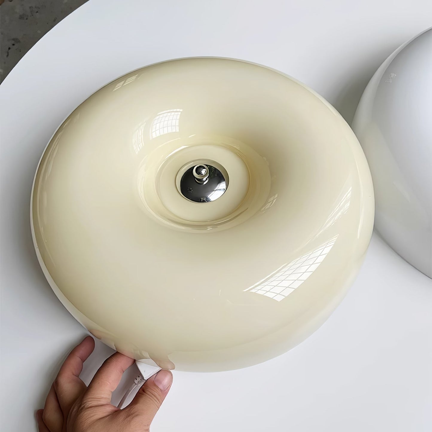 Belvonte | Round Frosted Glass Flush Mount Ceiling Light