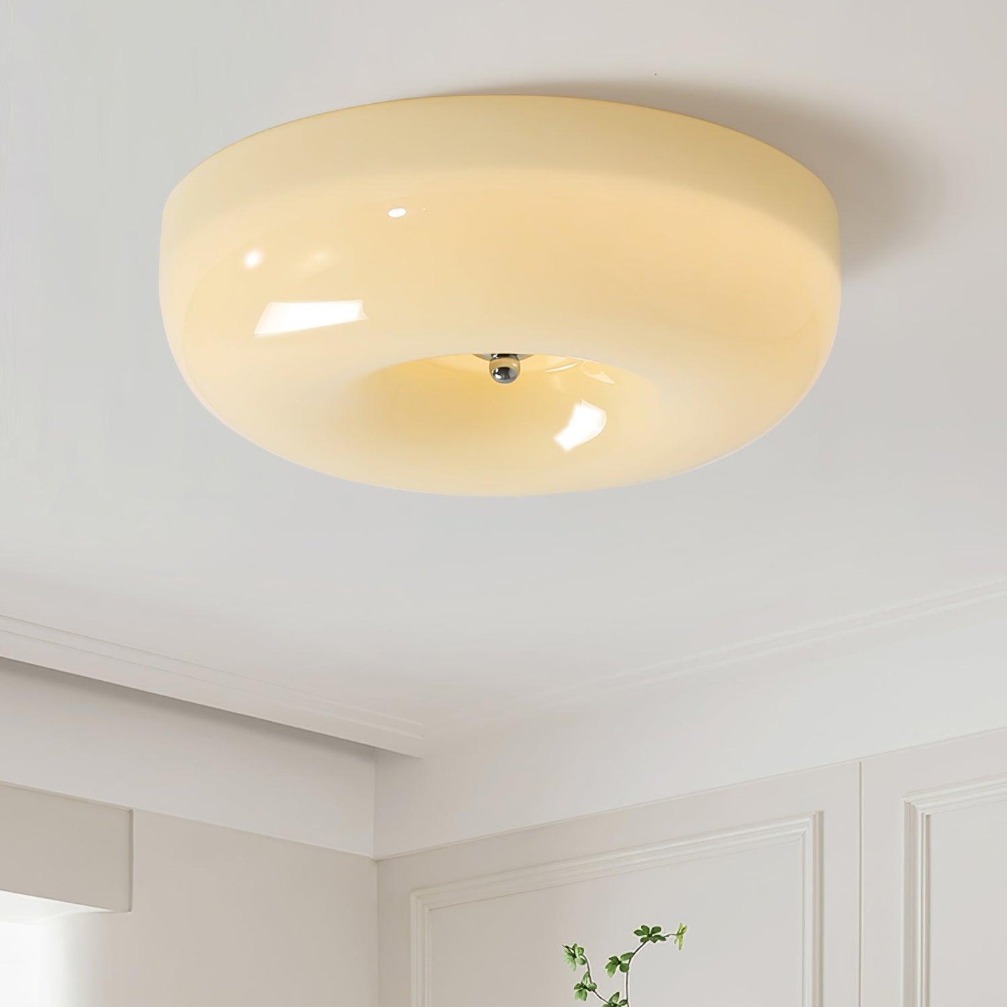 Belvonte | Round Frosted Glass Flush Mount Ceiling Light