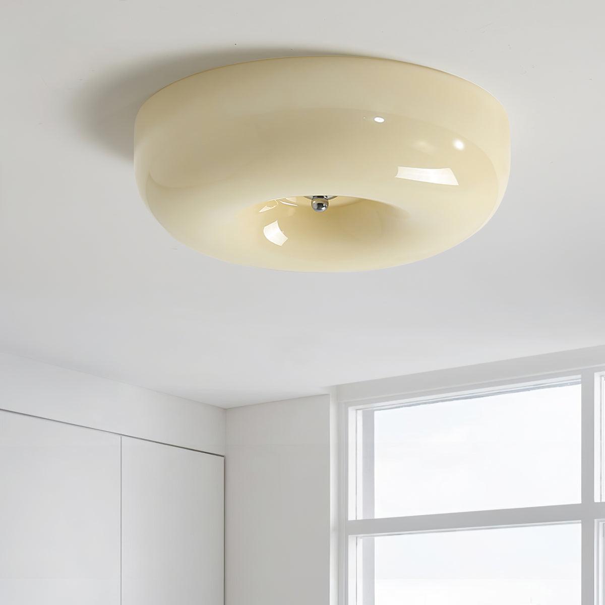 Belvonte | Round Frosted Glass Flush Mount Ceiling Light