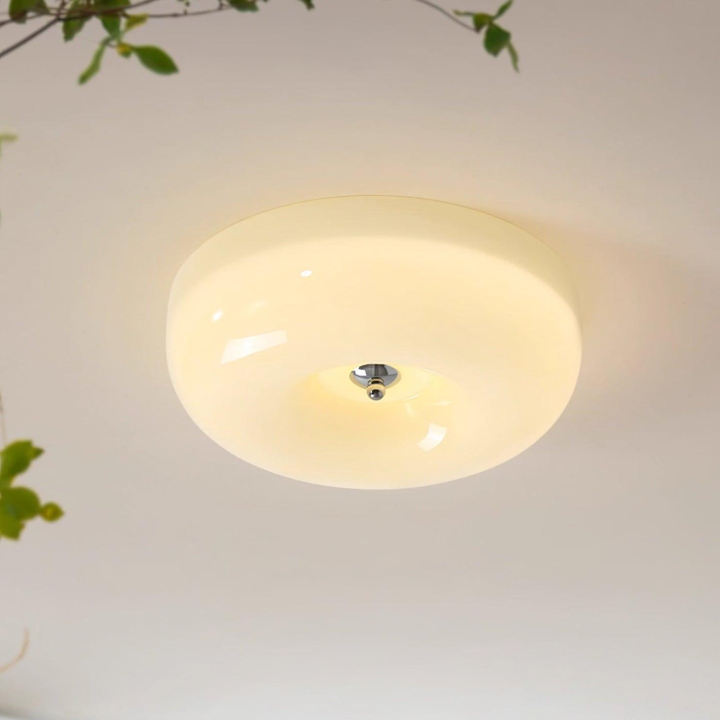 Belvonte | Round Frosted Glass Flush Mount Ceiling Light