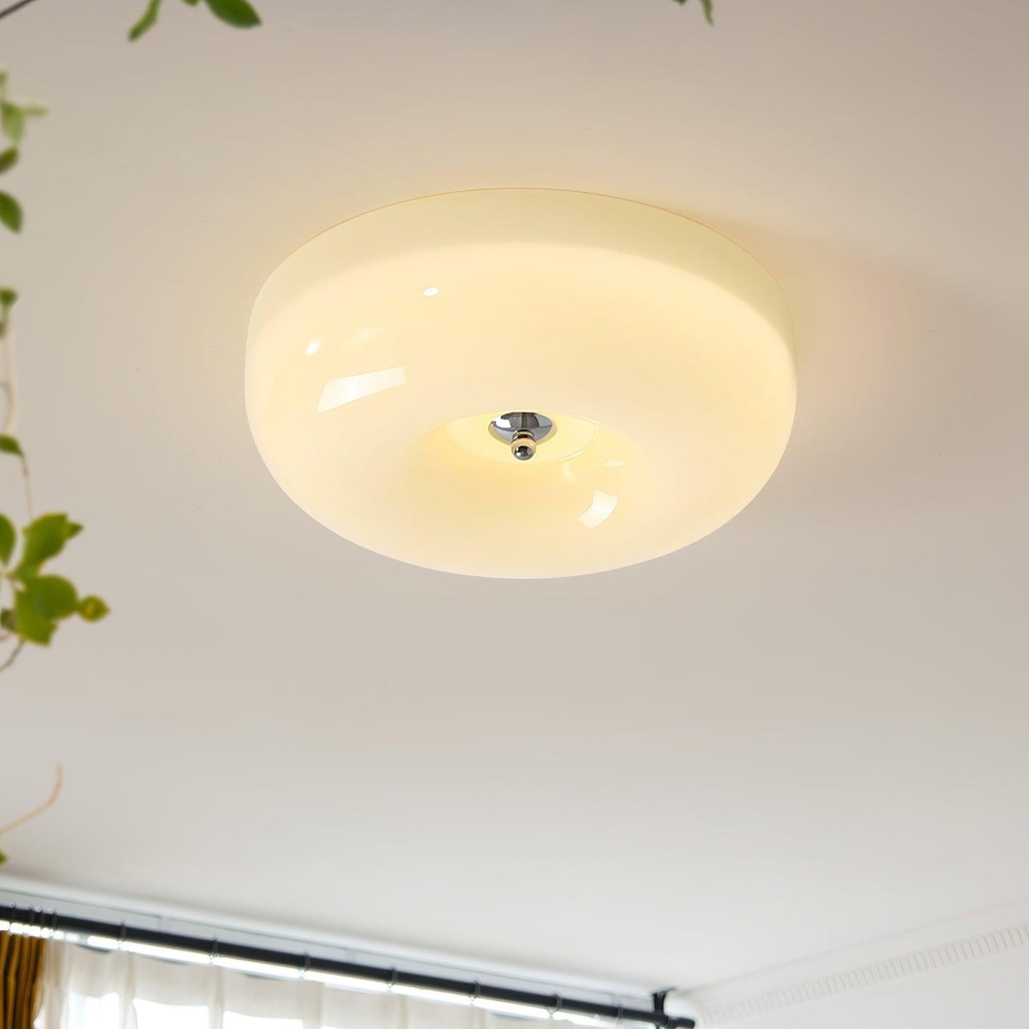 Belvonte | Round Frosted Glass Flush Mount Ceiling Light