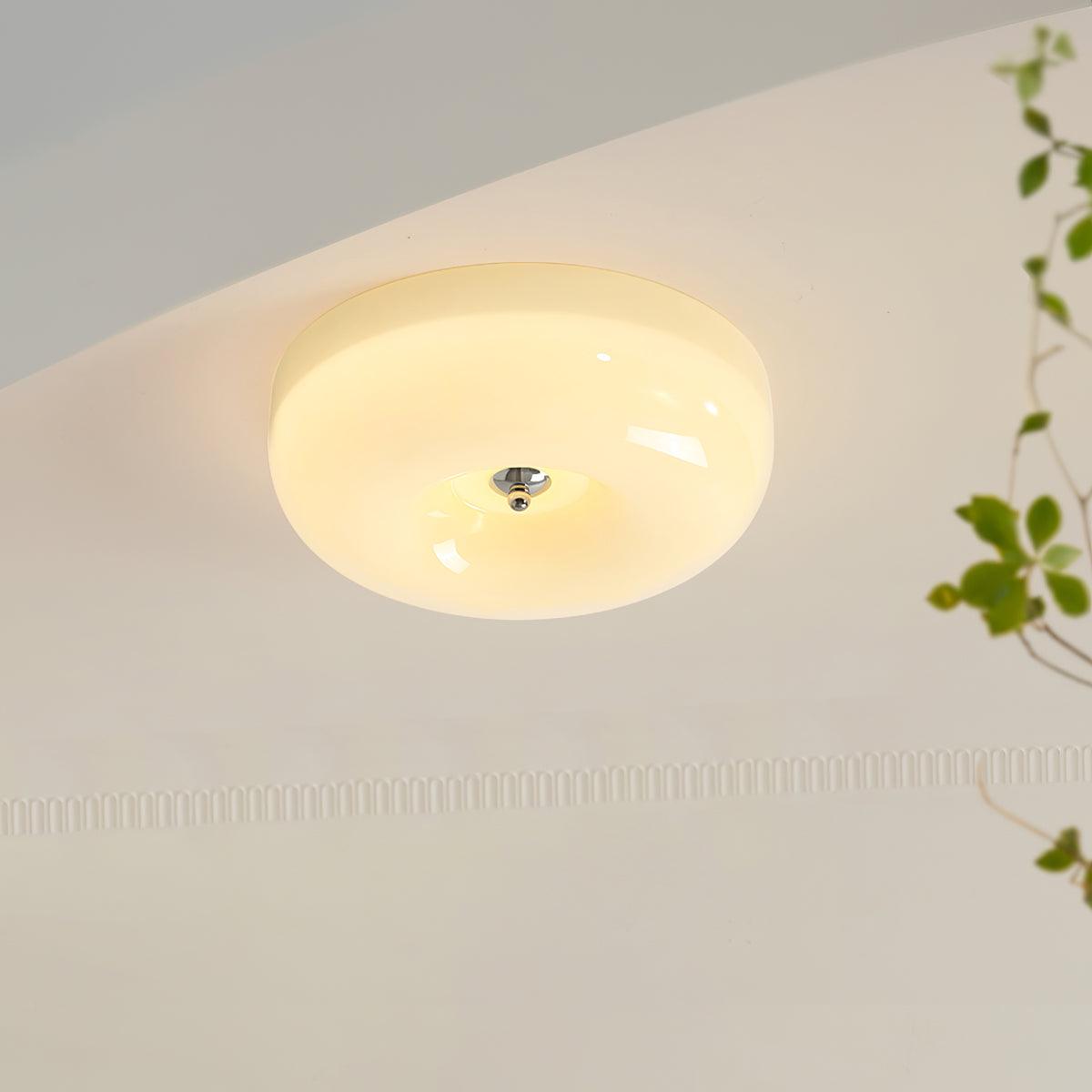 Belvonte | Round Frosted Glass Flush Mount Ceiling Light