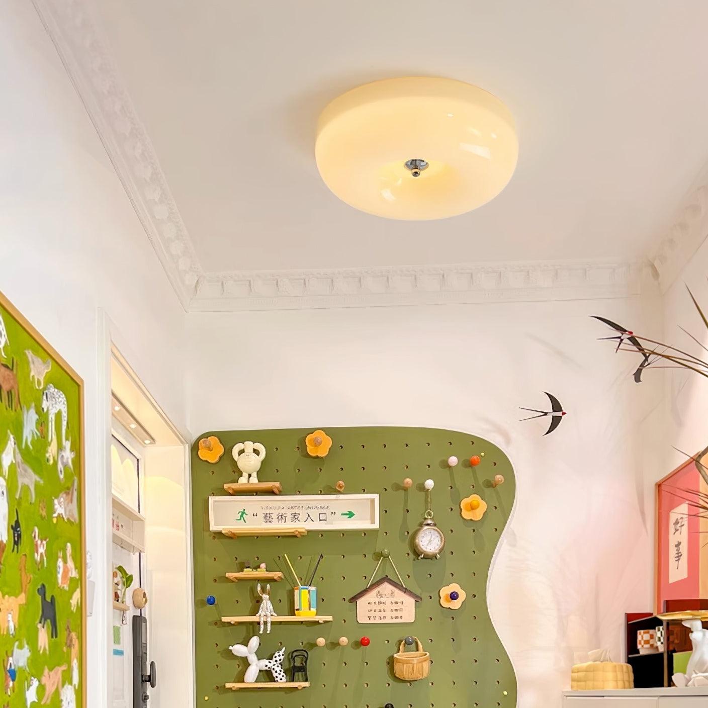 Belvonte | Round Frosted Glass Flush Mount Ceiling Light