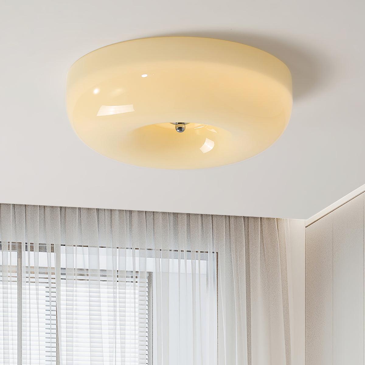 Belvonte | Round Frosted Glass Flush Mount Ceiling Light