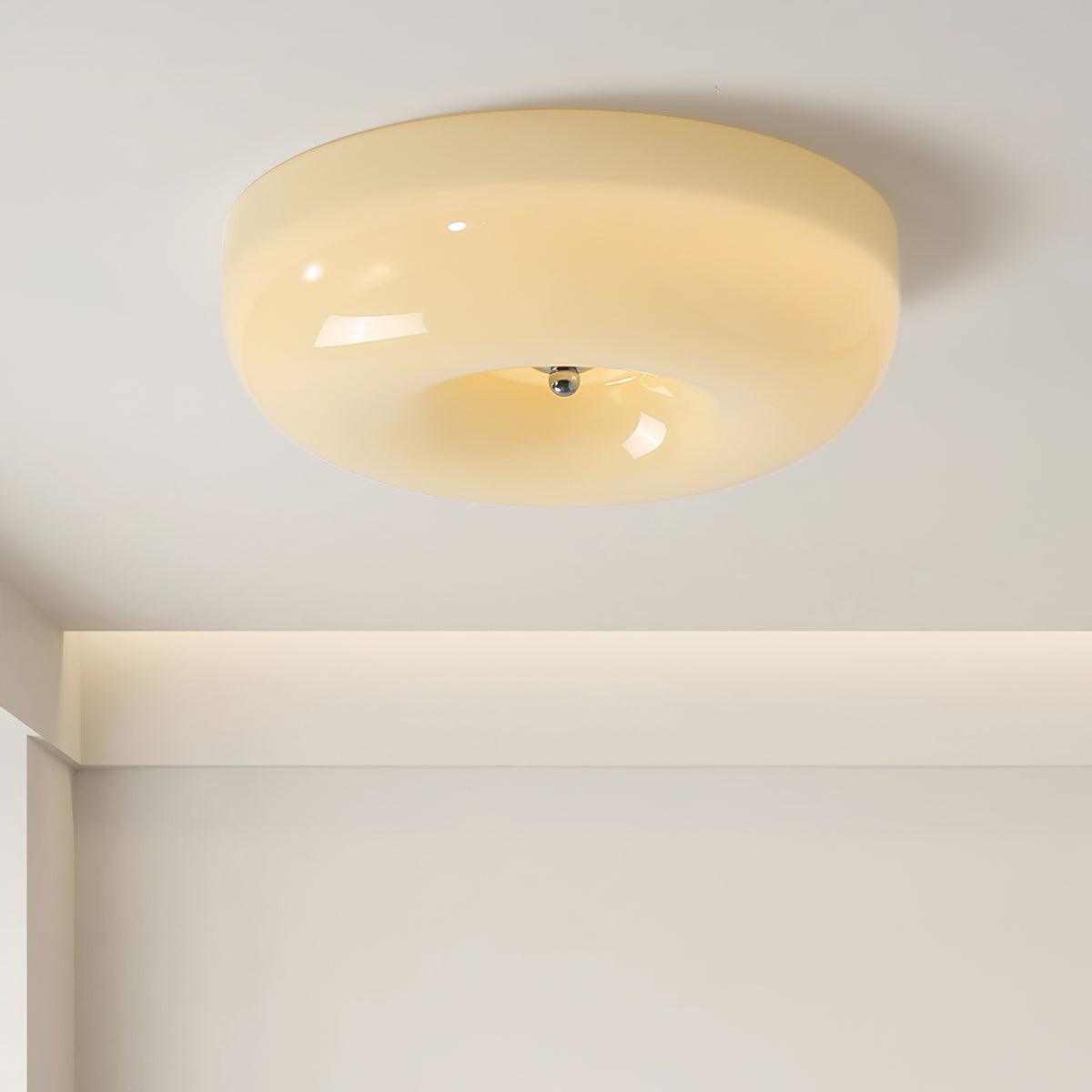 Belvonte | Round Frosted Glass Flush Mount Ceiling Light