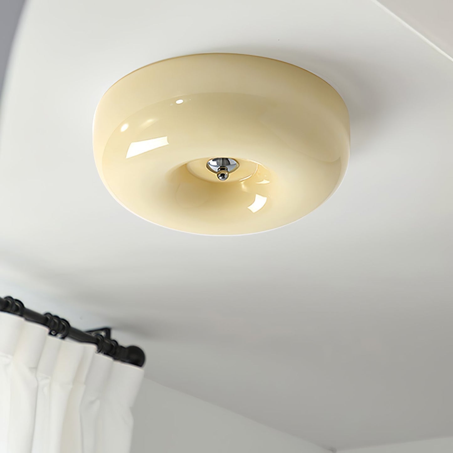 Belvonte | Round Frosted Glass Flush Mount Ceiling Light