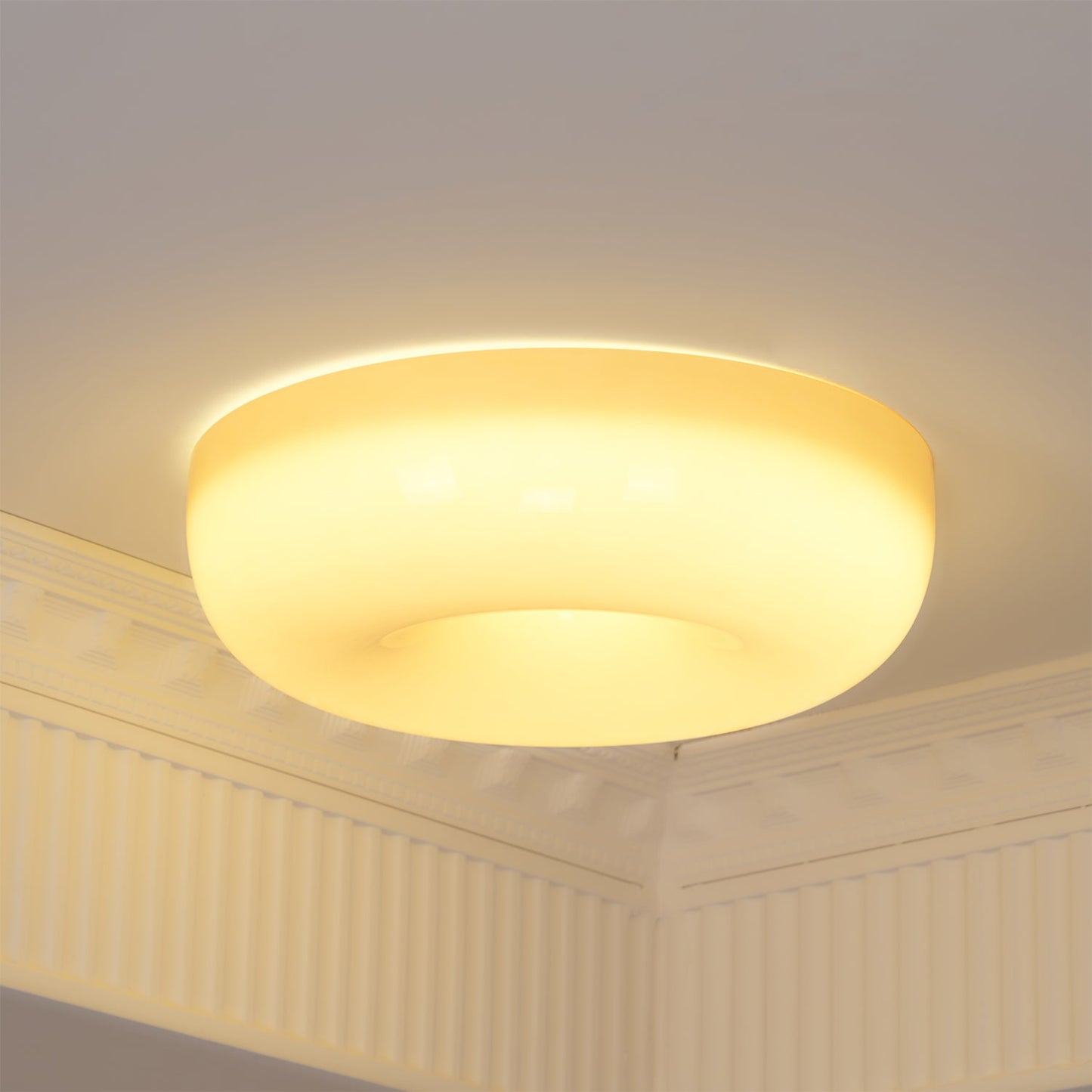 Belvonte | Round Frosted Glass Flush Mount Ceiling Light