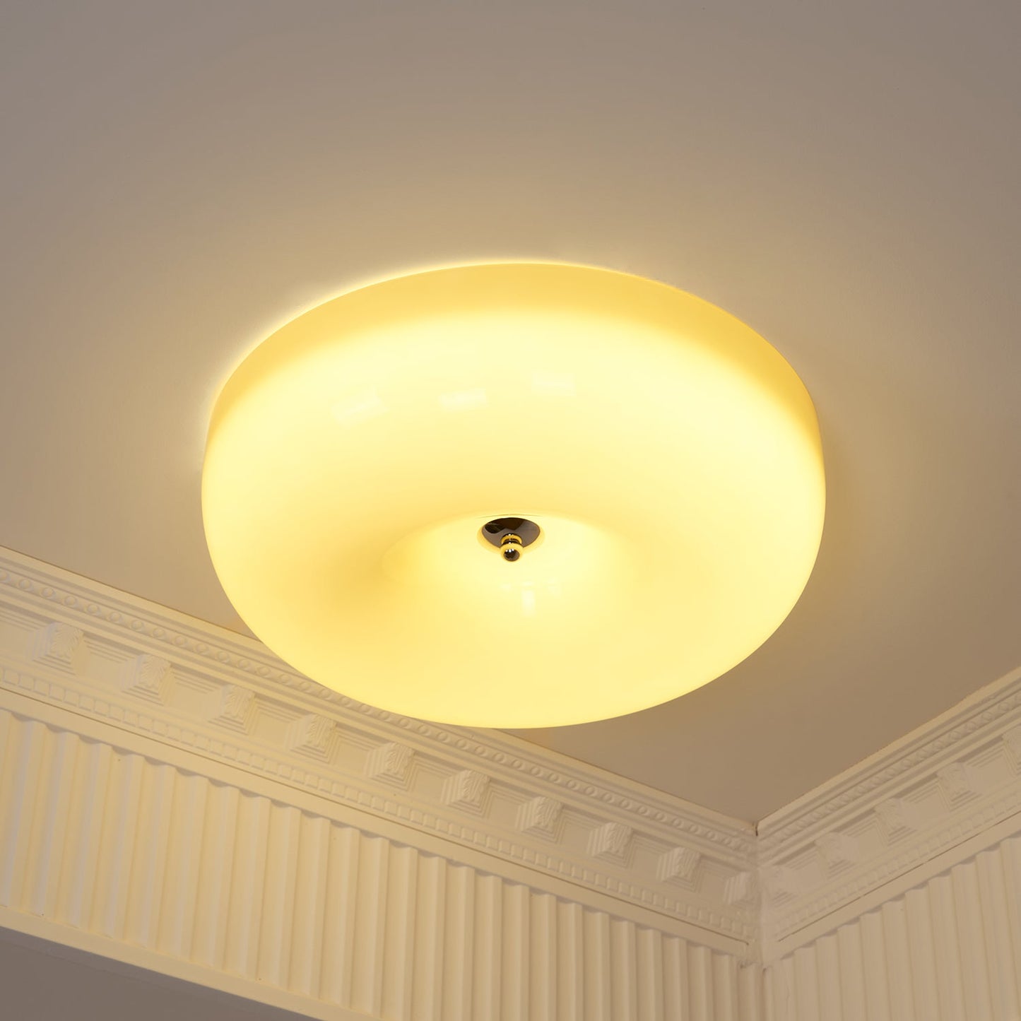 Belvonte | Round Frosted Glass Flush Mount Ceiling Light