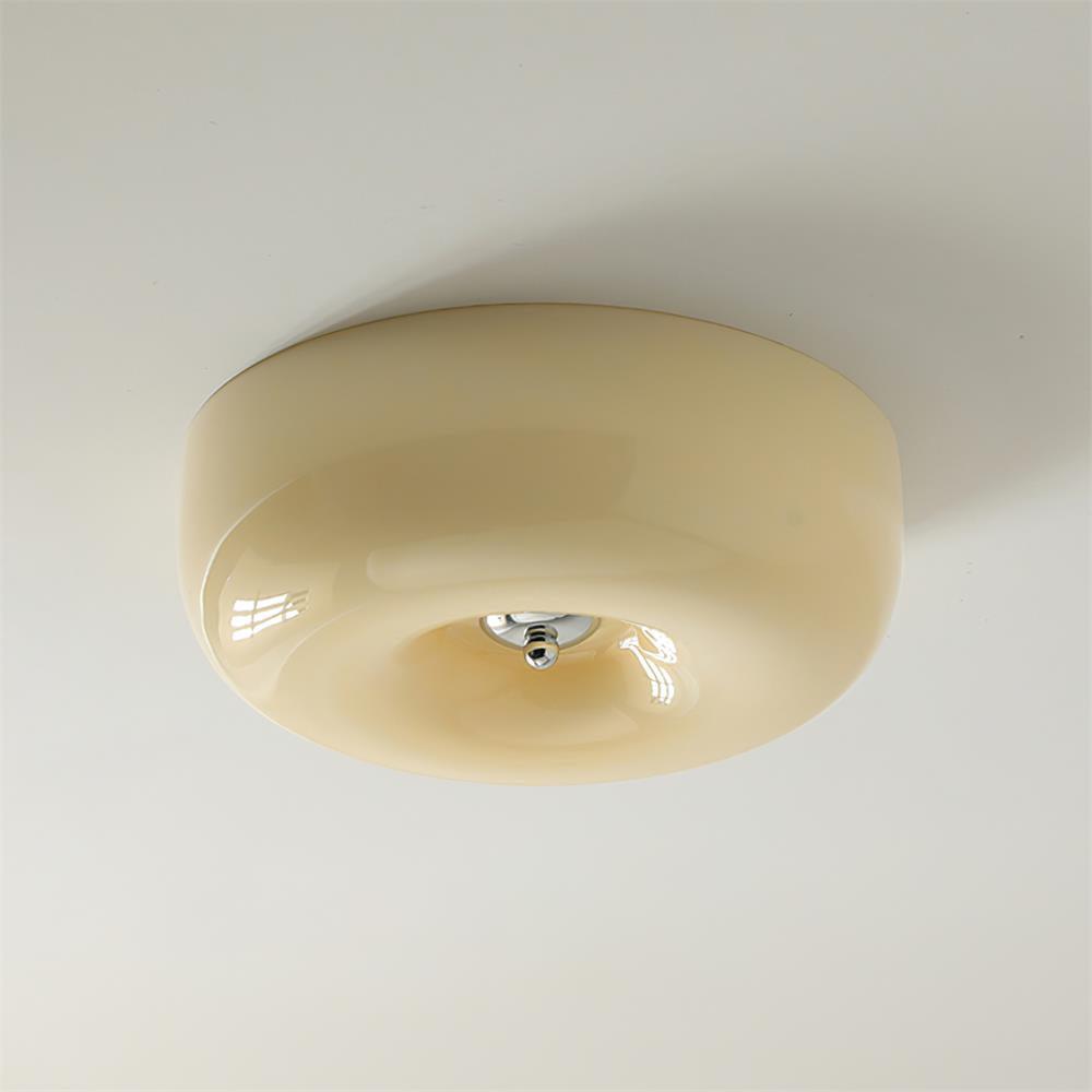 Belvonte | Round Frosted Glass Flush Mount Ceiling Light