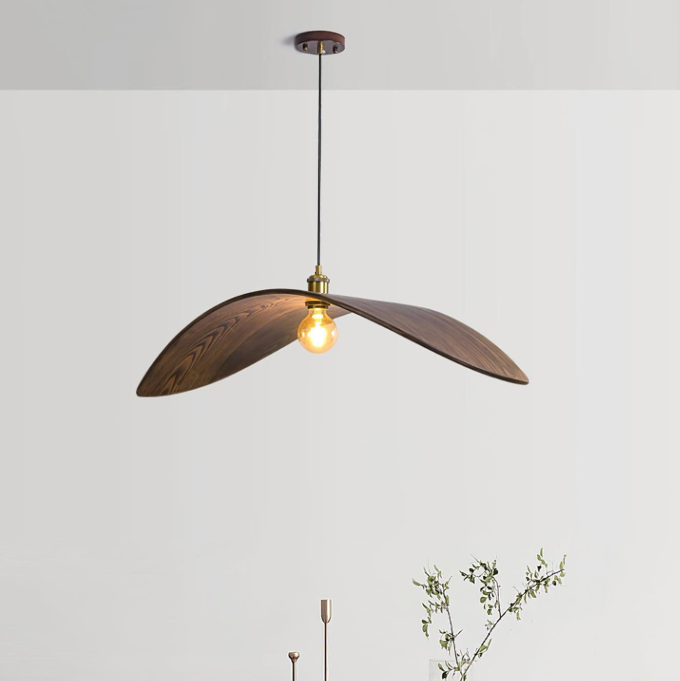 Kjelden | Nordic Sculptural Ash Wood Wave Pendant Light