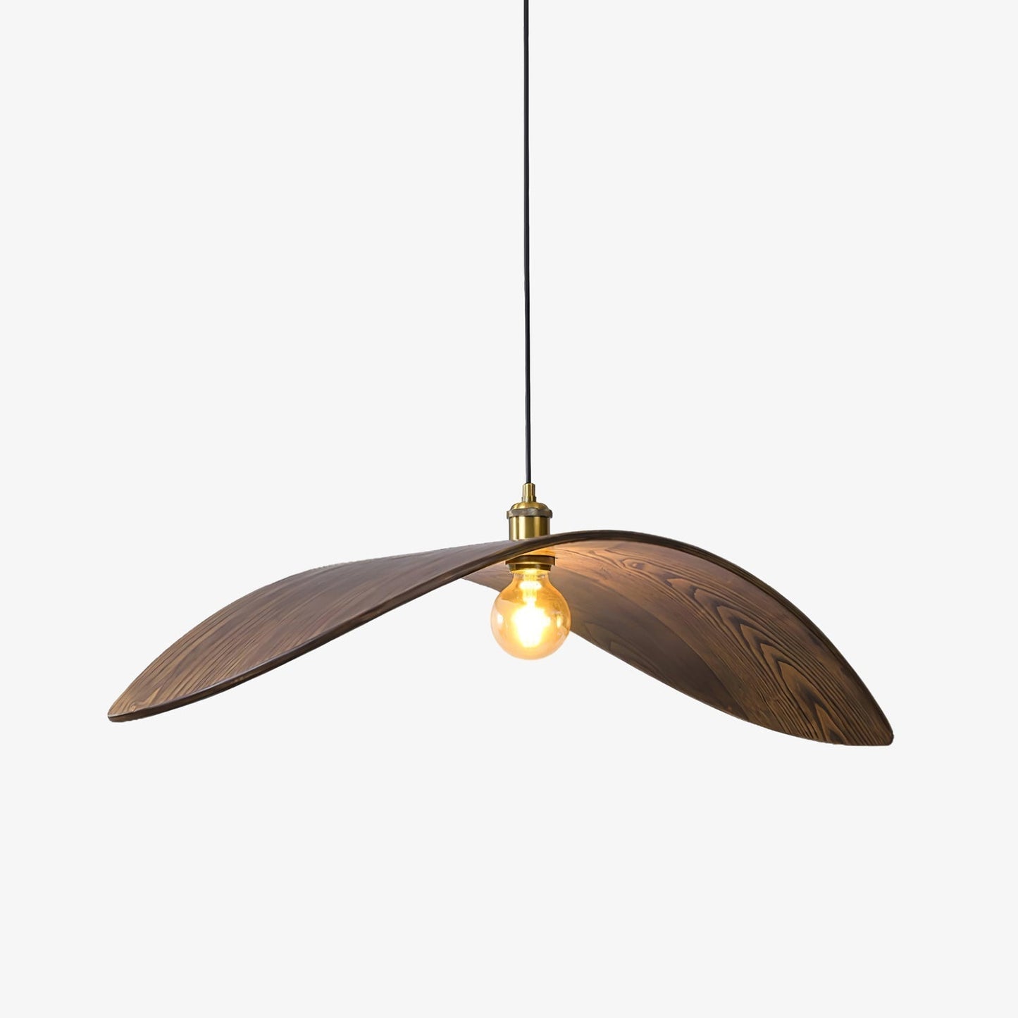 Kjelden | Nordic Sculptural Ash Wood Wave Pendant Light