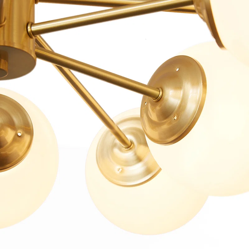 Aurum | Modern Multi-Light Frosted Glass Globe Sputnik Chandelier