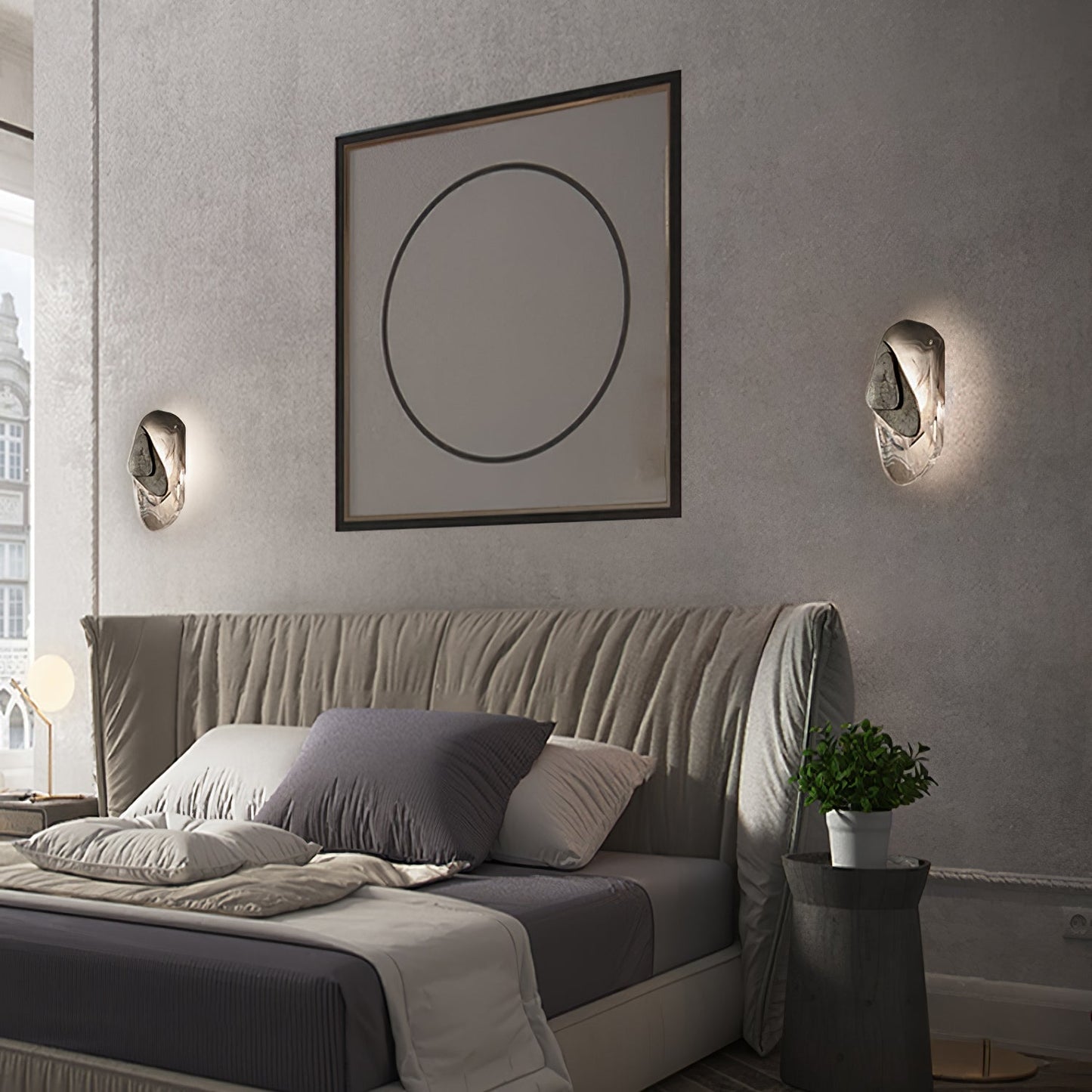 Zoryathen | Translucent Glass Ribbed Sconce Wall Light