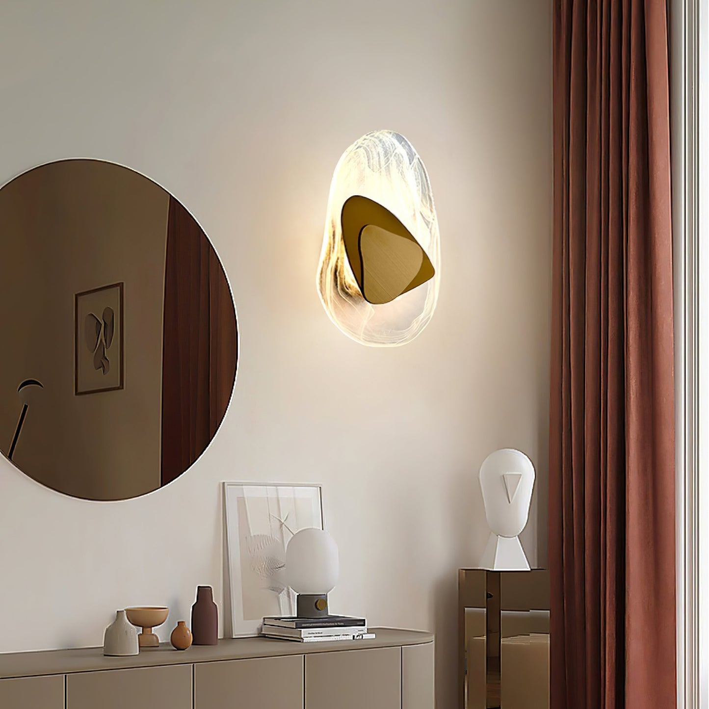 Zoryathen | Translucent Glass Ribbed Sconce Wall Light