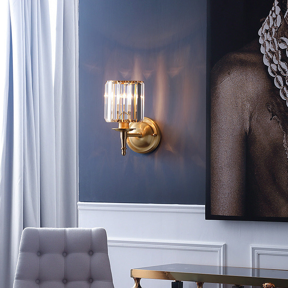 Luxina | Luxury Prismatic Crystal Drop Wall Light