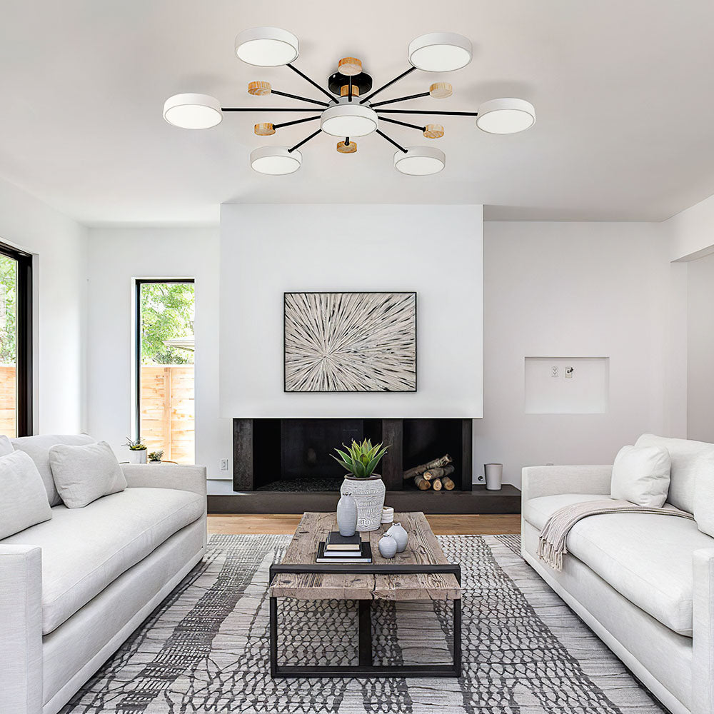 Sylve | Nordic Style Round Flat Panel Ceiling Light