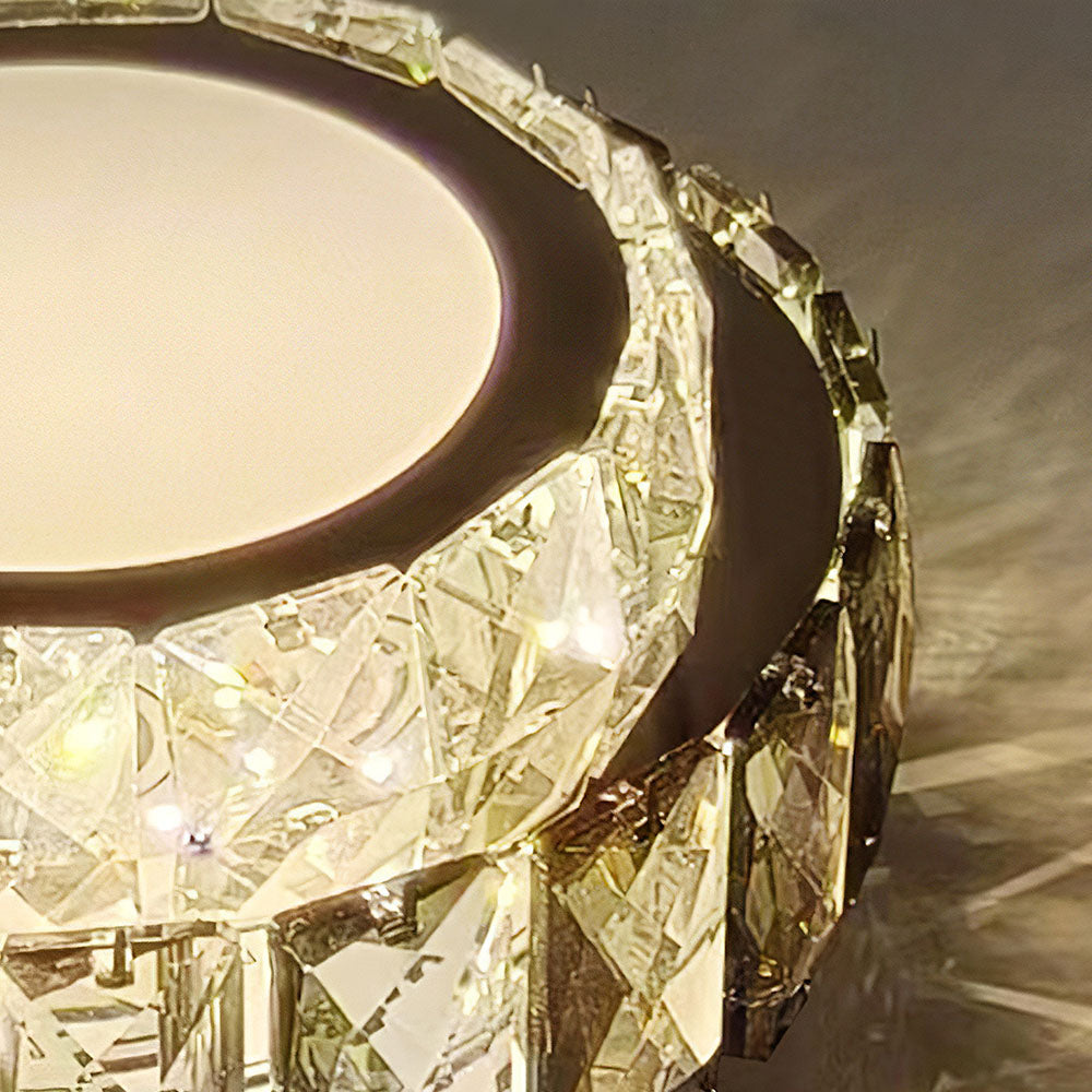 Crysta | Luxury Round Crystal Flush Mount Ceiling Light