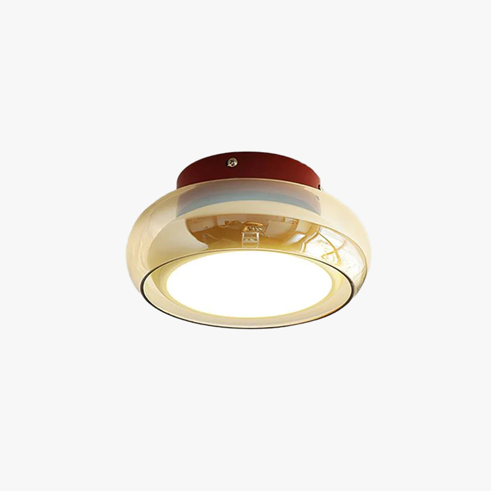 Mora | Luxe Cognac Glass Flush Mount Ceiling Light