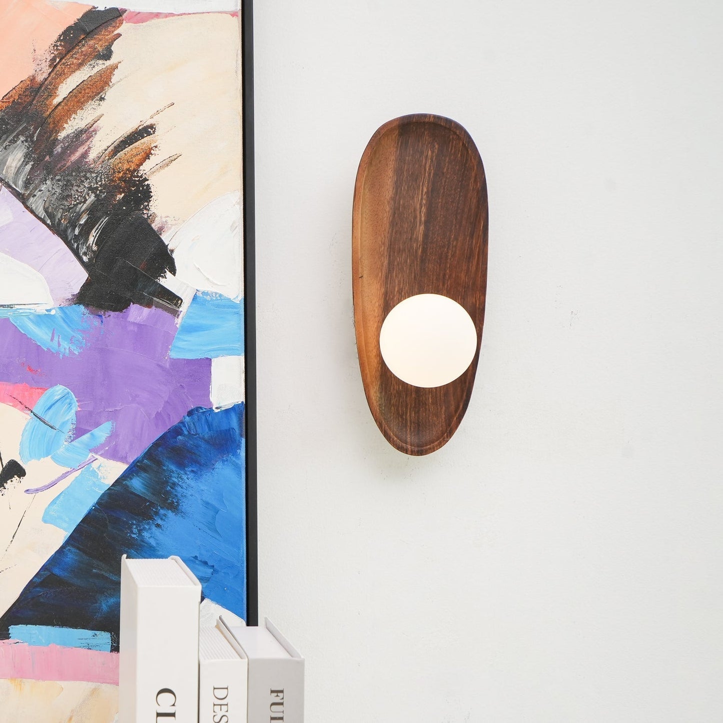 Merivane | Organic Texture Glass Timber Sconce Wall Light