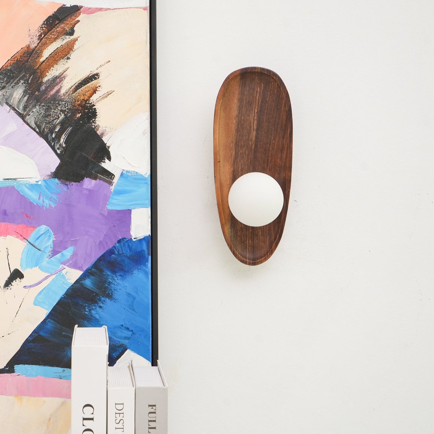 Merivane | Organic Texture Glass Timber Sconce Wall Light