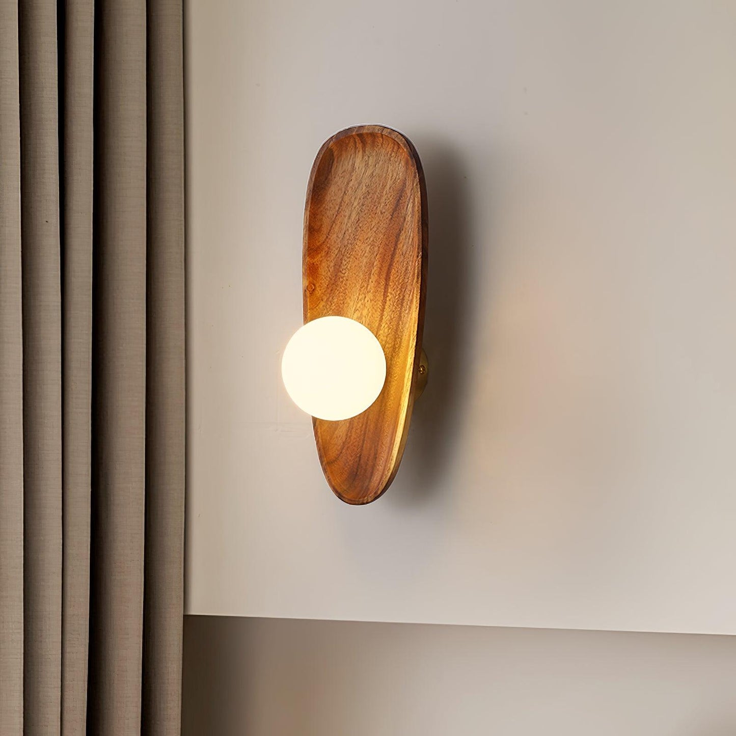 Merivane | Organic Texture Glass Timber Sconce Wall Light