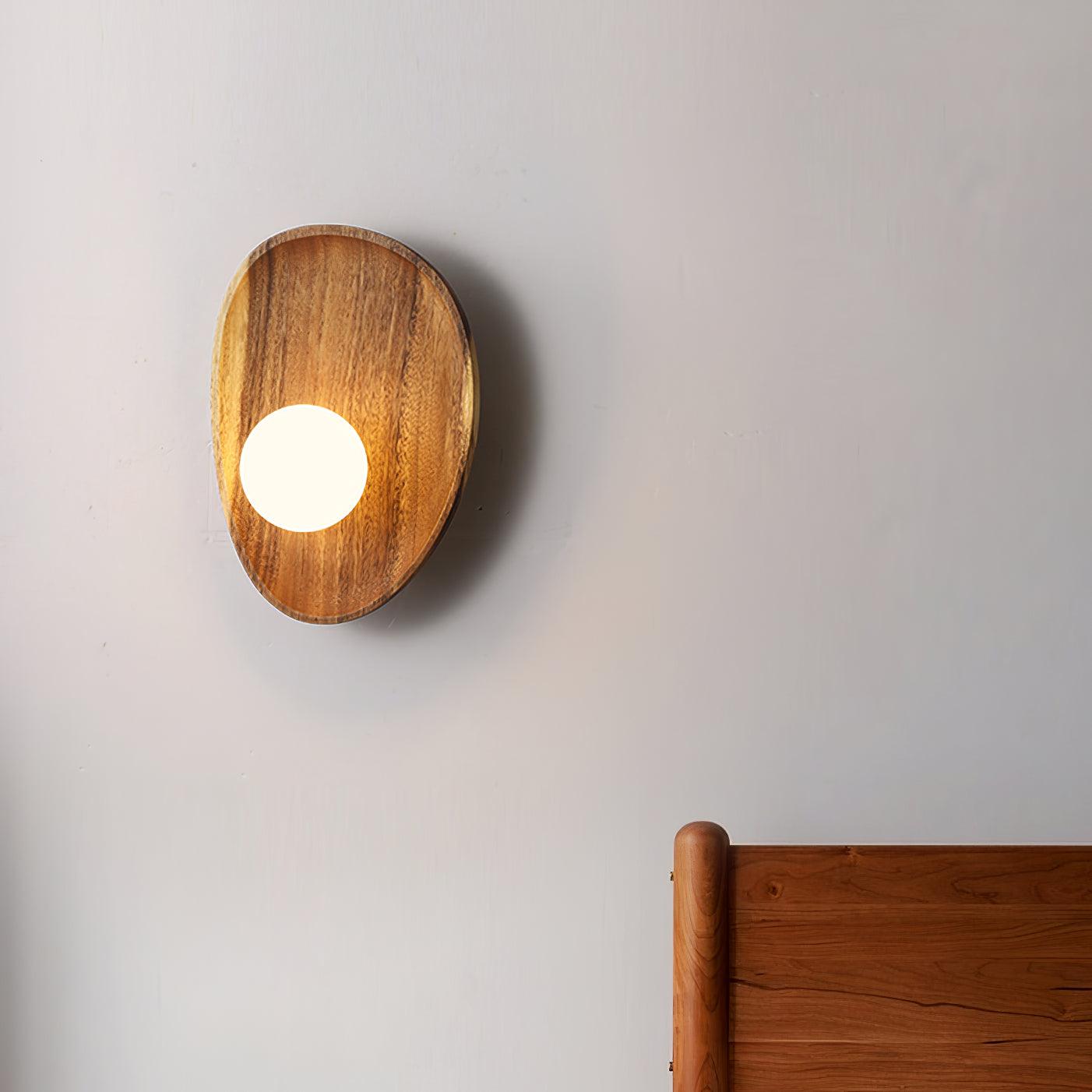 Merivane | Organic Texture Glass Timber Sconce Wall Light