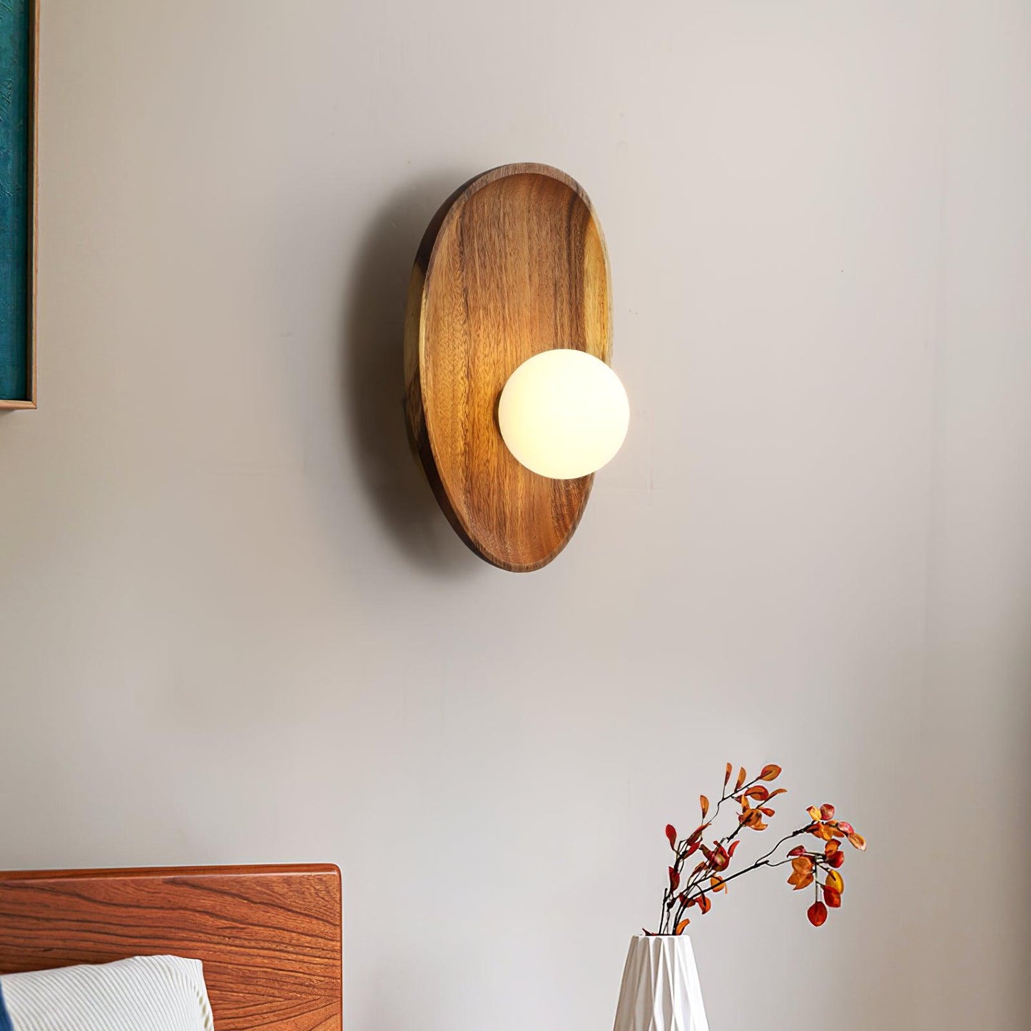 Merivane | Organic Texture Glass Timber Sconce Wall Light
