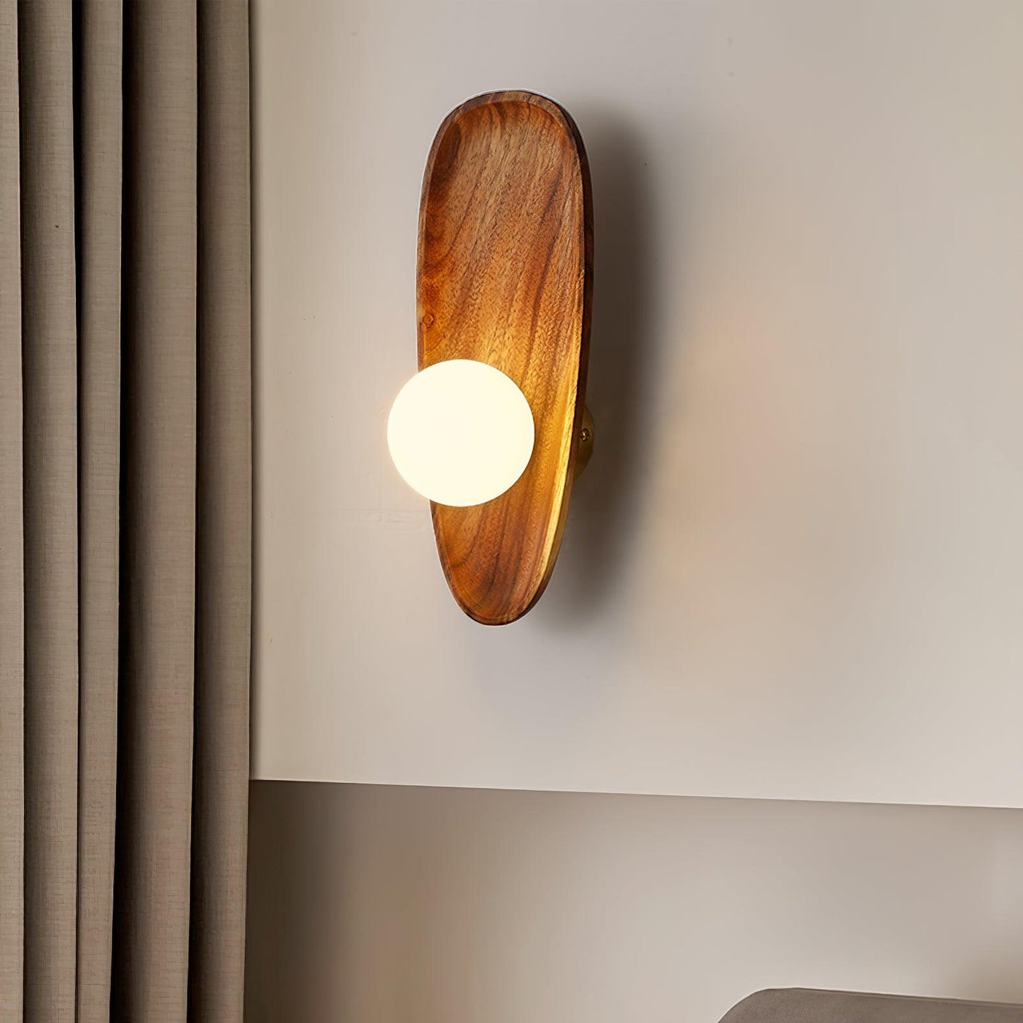 Merivane | Organic Texture Glass Timber Sconce Wall Light