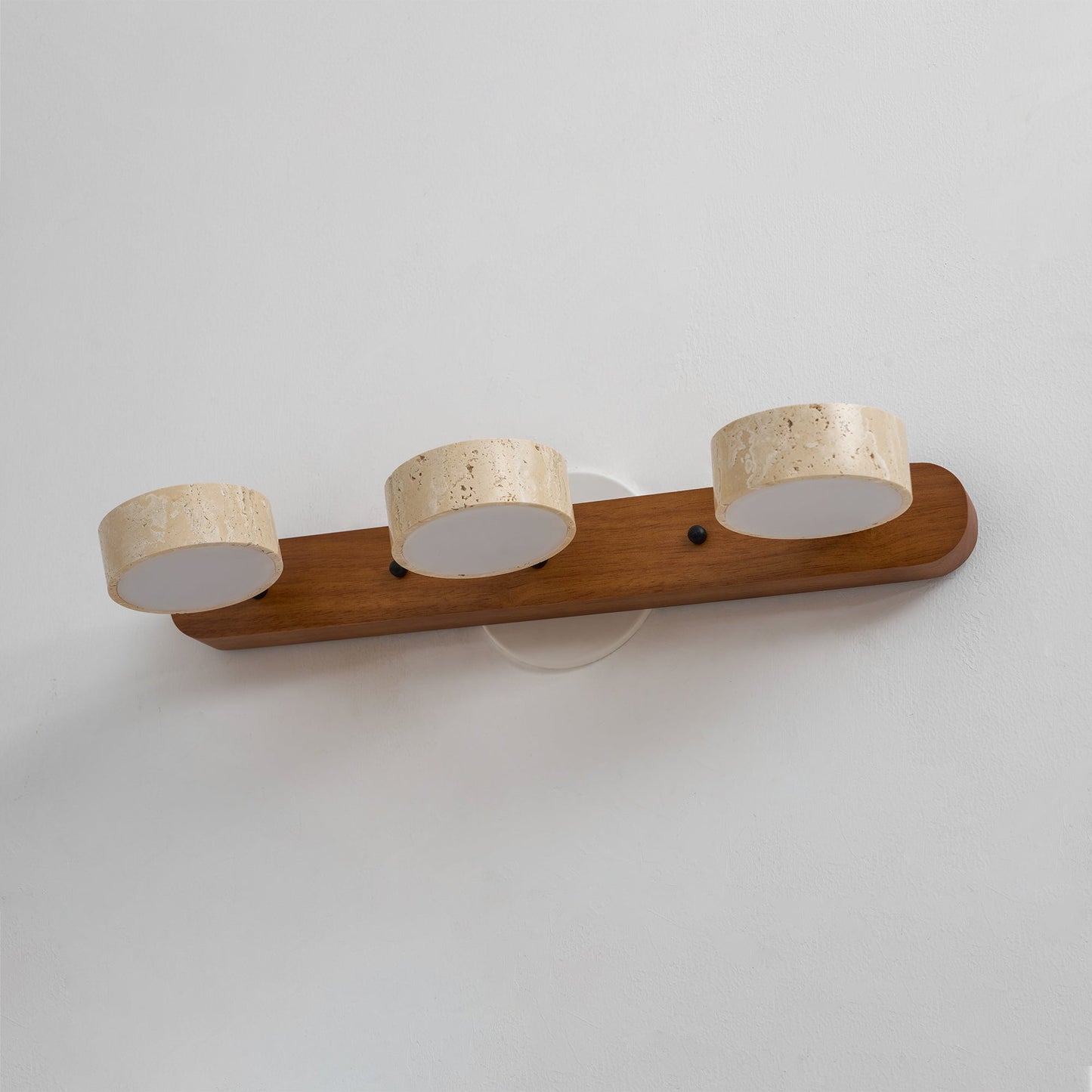 Nyxoris | Geometric Textured Travertine Vanity Wall Light