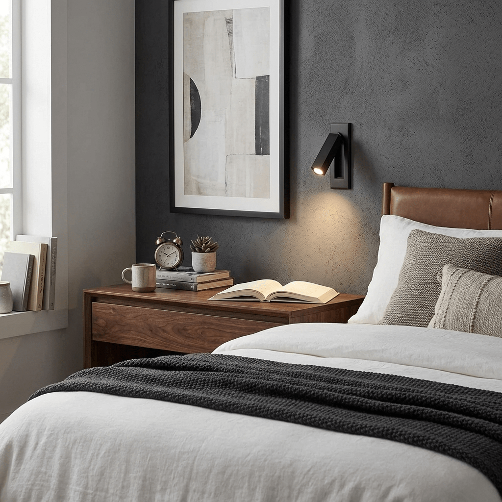 Vaelenor | Minimalist Concealed Retractable Bedside Reading Wall Light