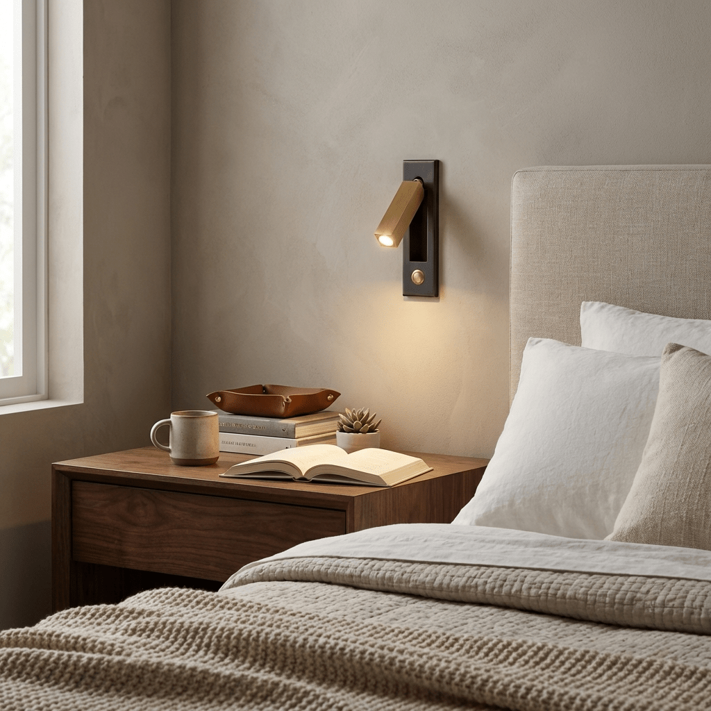 Vaelenor | Minimalist Concealed Retractable Bedside Reading Wall Light