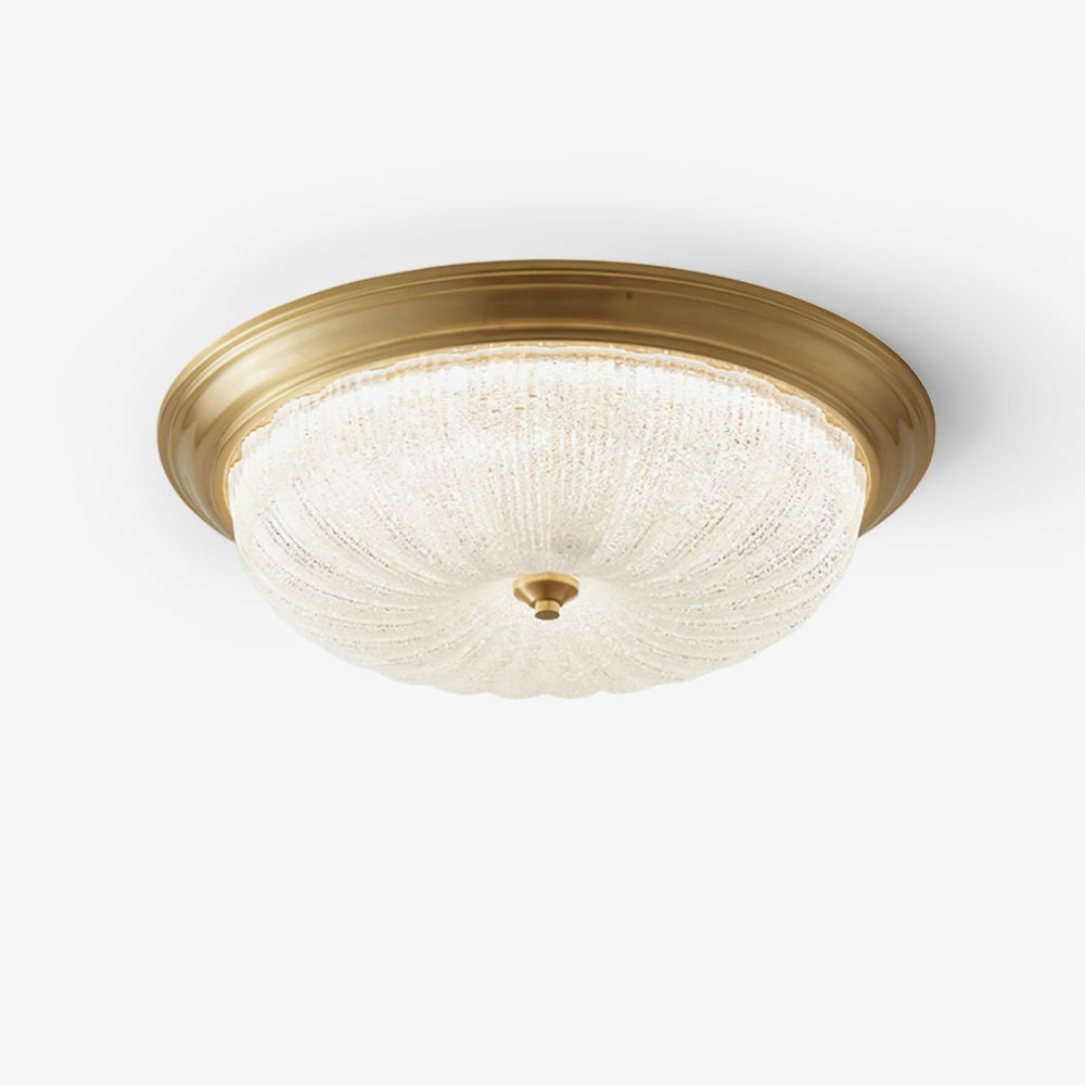 Elvore | Grand Ornate Frosted Glass Vaulted Flush Mount Ceiling Light
