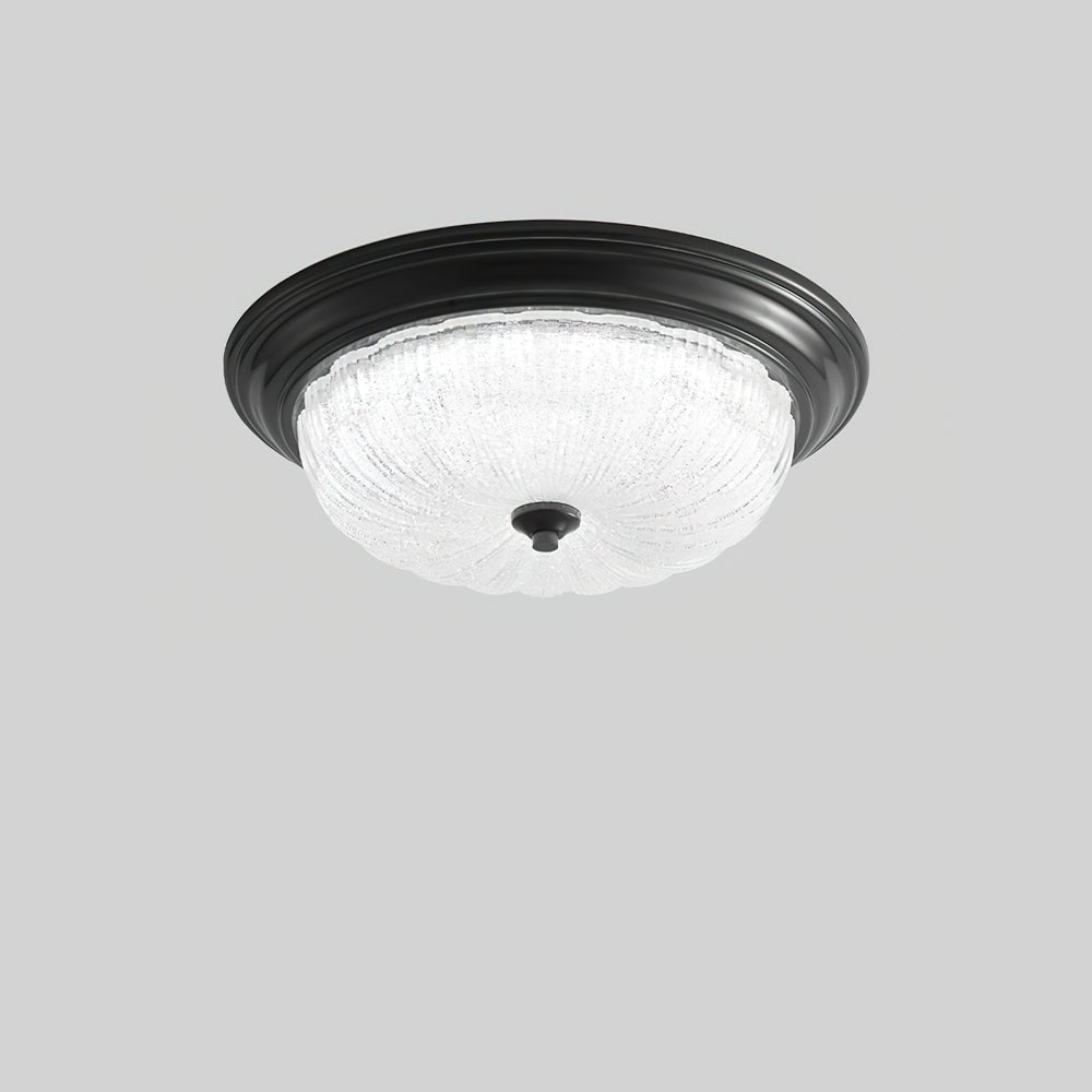Elvore | Grand Ornate Frosted Glass Vaulted Flush Mount Ceiling Light
