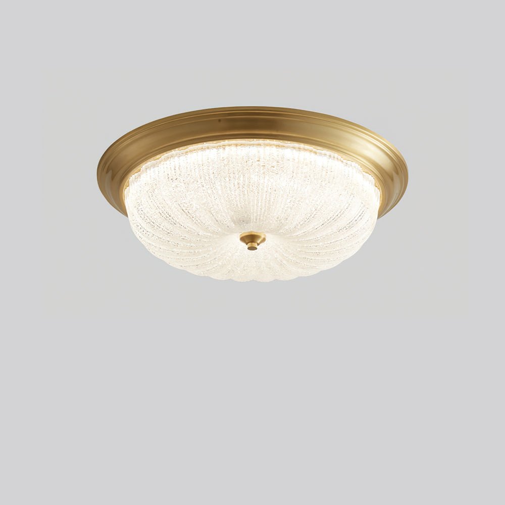 Elvore | Grand Ornate Frosted Glass Vaulted Flush Mount Ceiling Light