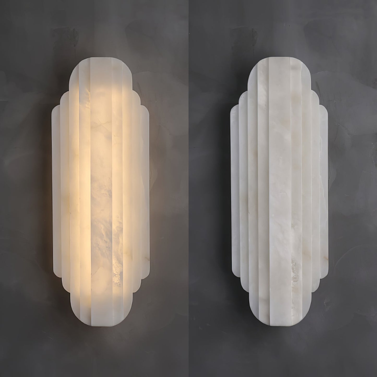 Aethelard | Art Deco Alabaster Pillar Architectural Wall Light
