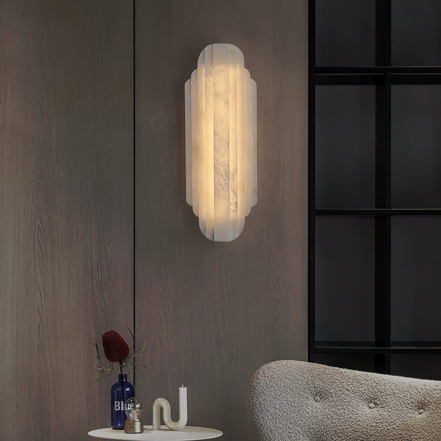 Aethelard | Art Deco Alabaster Pillar Architectural Wall Light