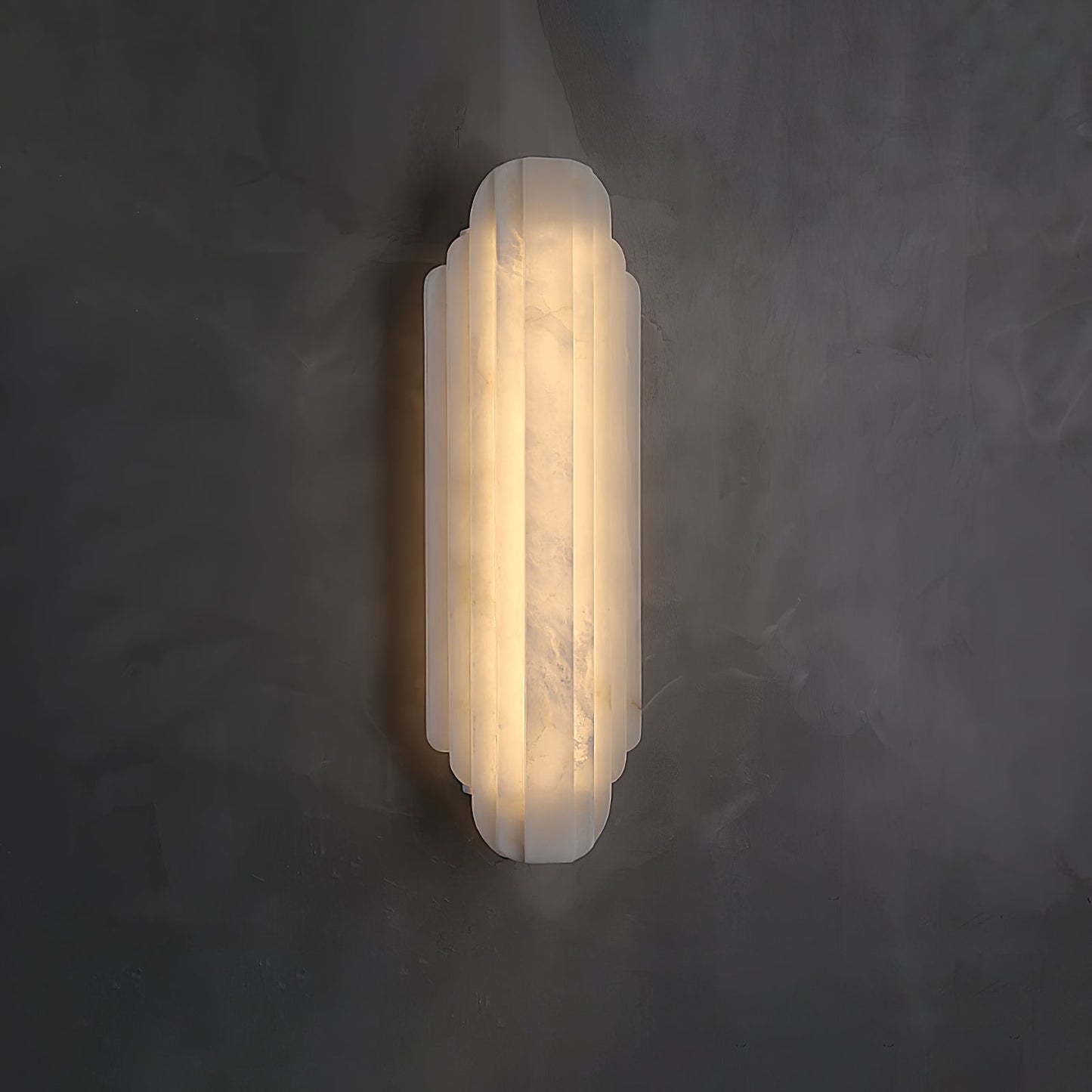 Aethelard | Art Deco Alabaster Pillar Architectural Wall Light