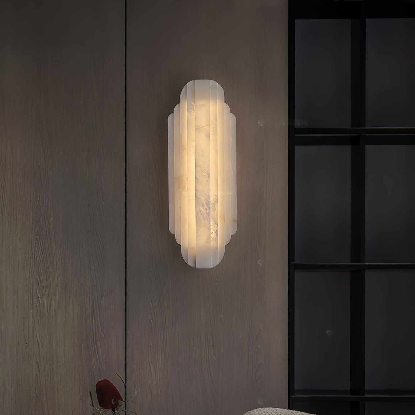 Aethelard | Art Deco Alabaster Pillar Architectural Wall Light