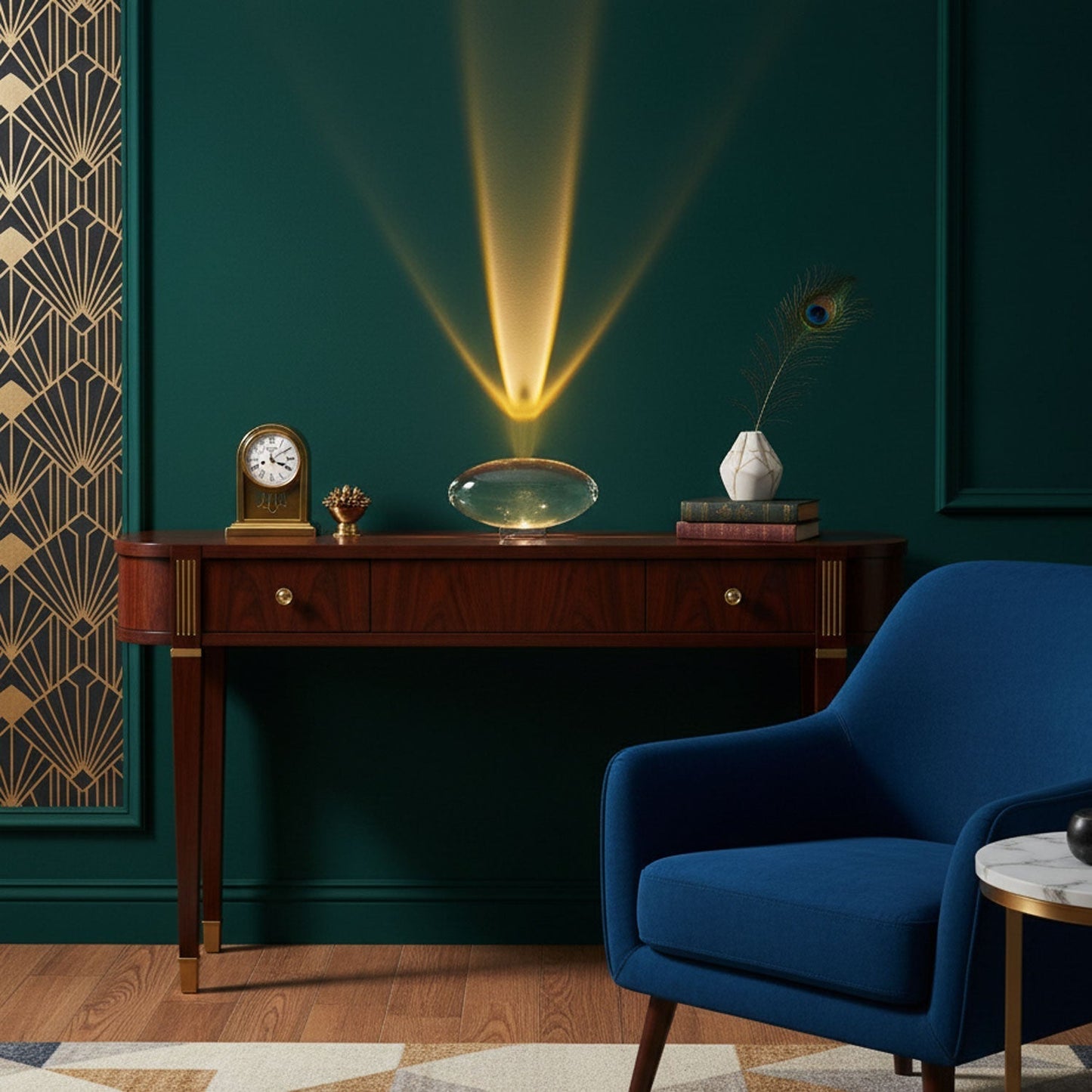 Vaelenoe | Sculptural Oval Crystal Stone Table Lamp