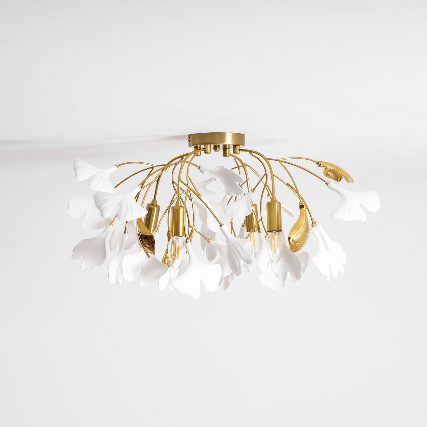 Zephryon | Botanical Ceramic Leaf Cluster Ceiling Light