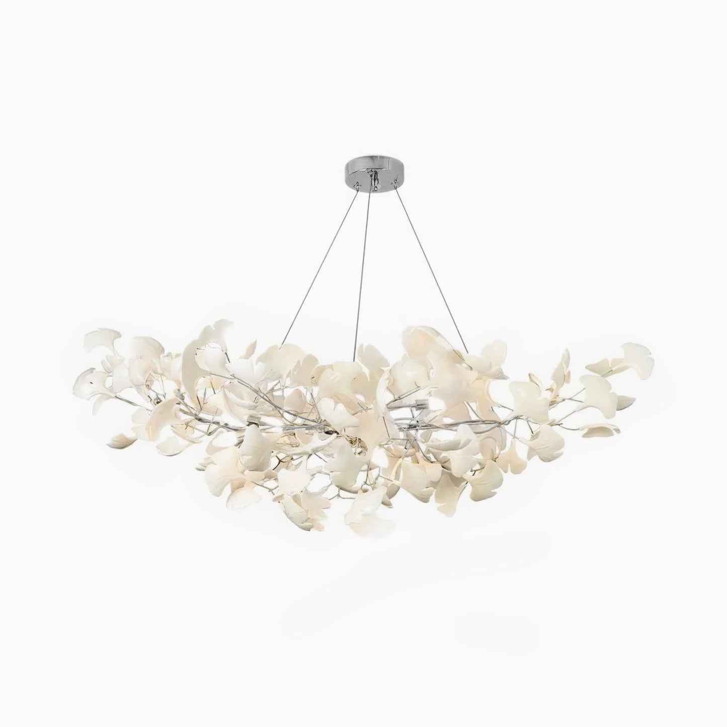 Folia | Contemporary Ceramic Gingko Leaf Branch Chandelier