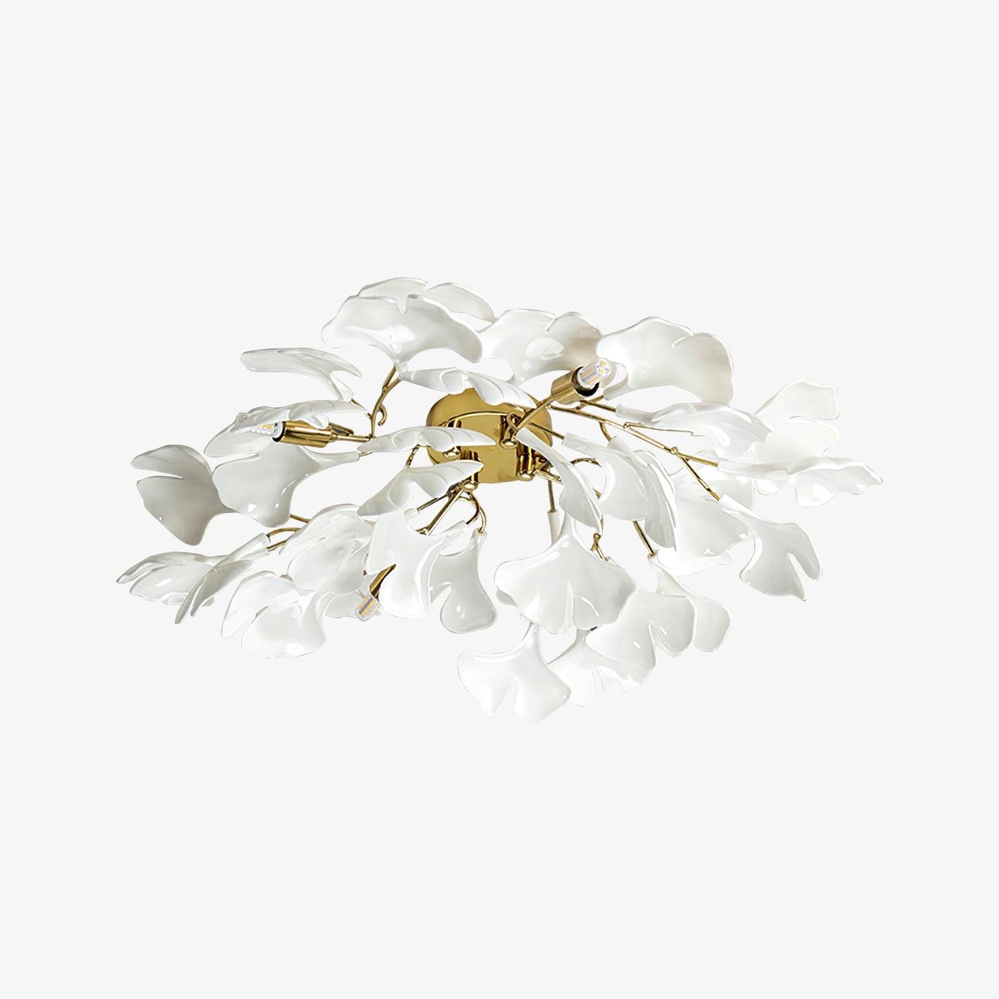 Zephryon | Botanical Ceramic Leaf Cluster Ceiling Light
