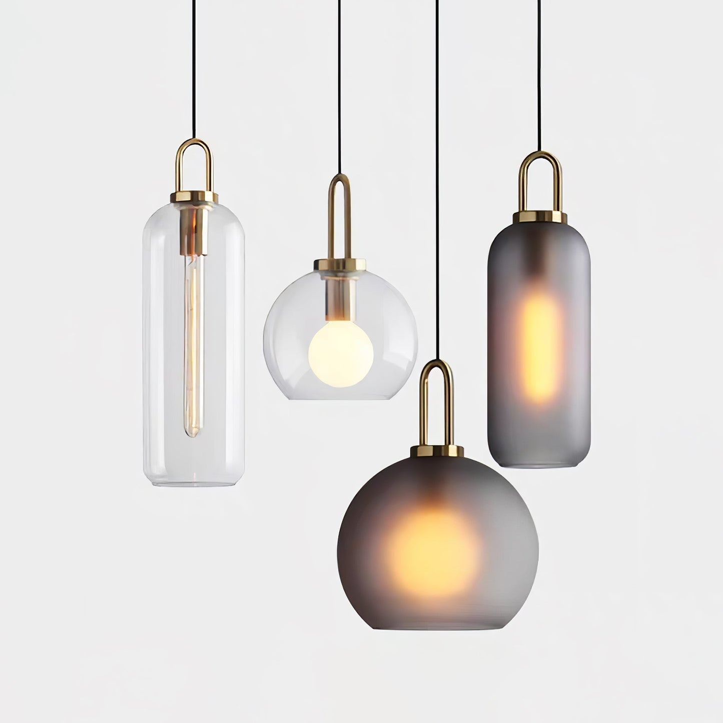 Kyntara | Contemporary Asymmetric Elliptical Glass Pendant Light