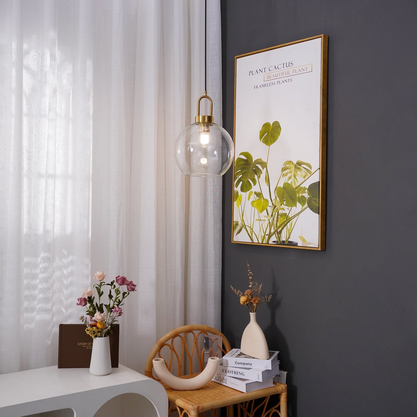 Kyntara | Contemporary Asymmetric Elliptical Glass Pendant Light