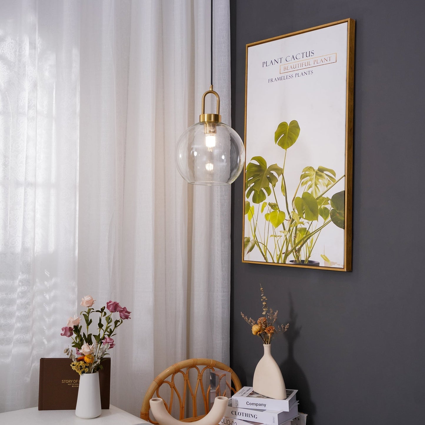 Kyntara | Contemporary Asymmetric Elliptical Glass Pendant Light