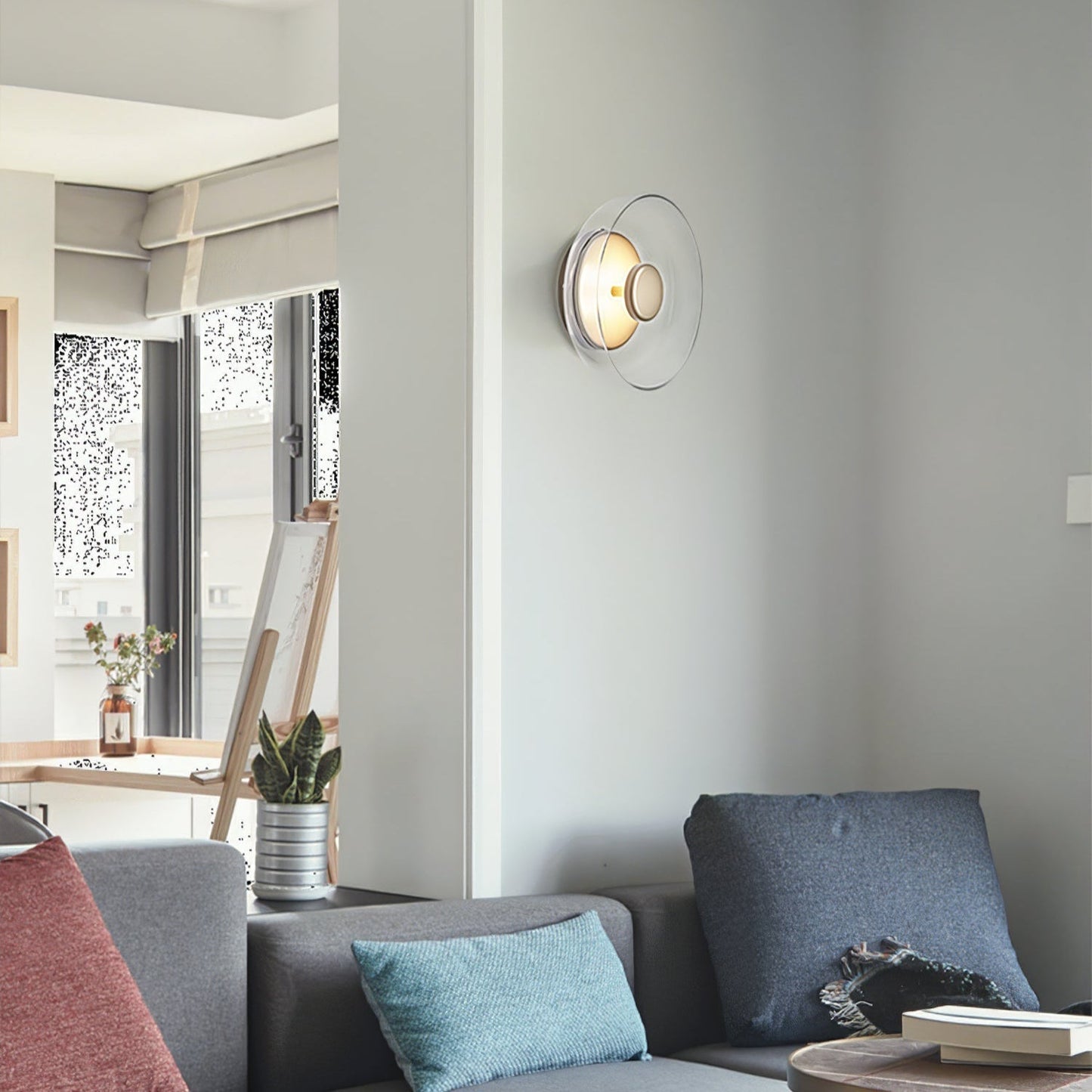 Luvia | Nordic Ribbed Glass Art Deco Wall Light