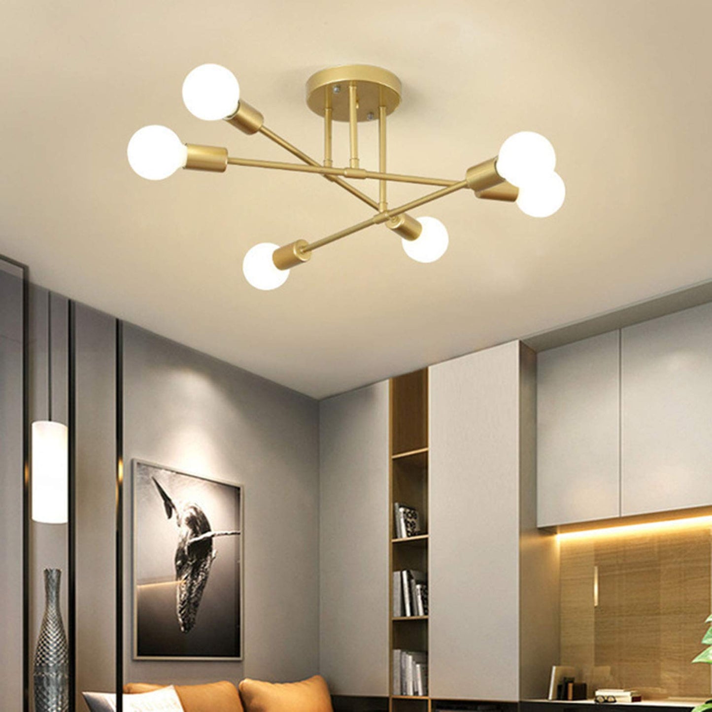 Vesta | Sleek Mid Century Geometric Ceiling Light