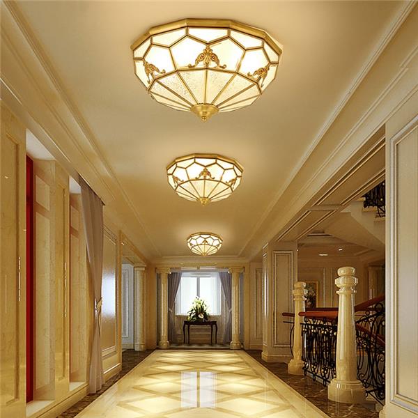 Belkoran | Rippled Glass Architectural European Flush Mount Ceiling Light