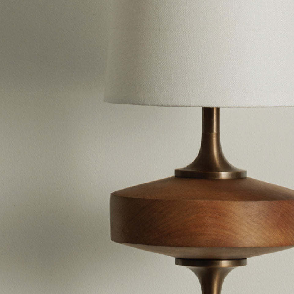 Alavari | Antique Brass Scalloped Silhouette Fabric Wall Light