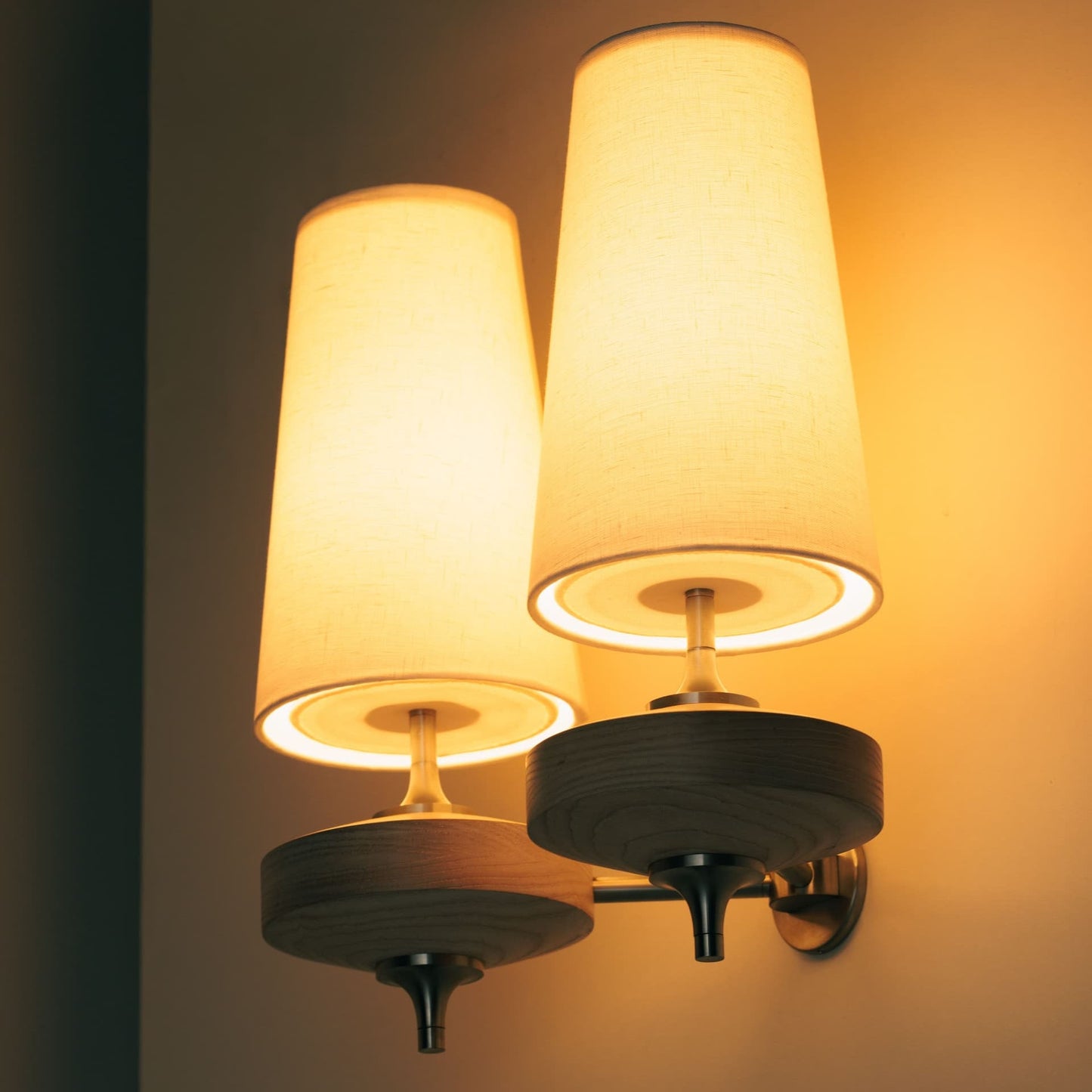 Alavari | Antique Brass Scalloped Silhouette Fabric Wall Light